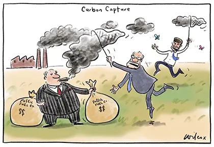 Carbon Capture cartoon by Wilcox